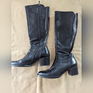 PAUL GREEN Tall Black Leather Boot
